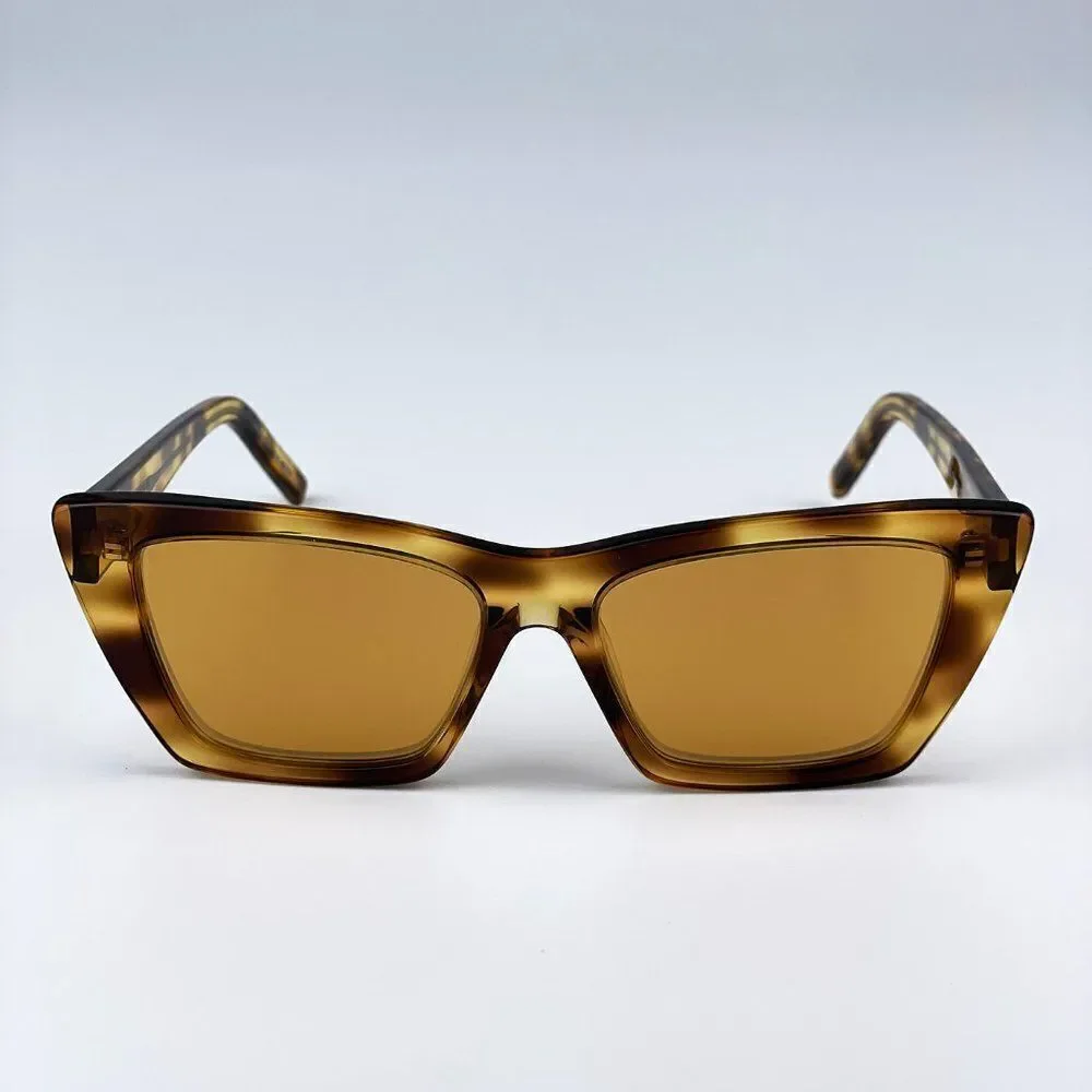 SALE! NEW Saint Laurent SL276 MICA 022 Havana Yellow Cat Eye Women Sunglasses